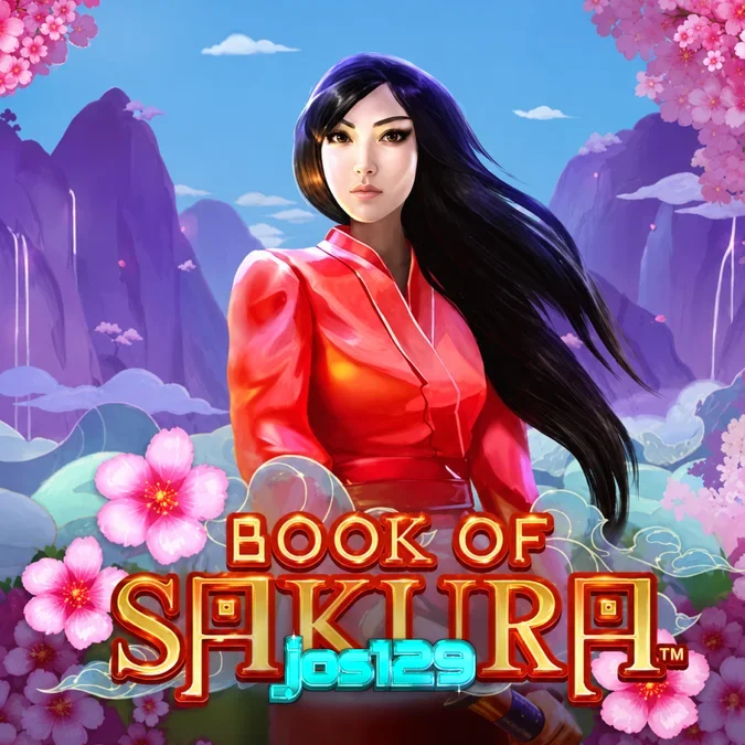 Tampilan visual slot Book of Sakura dengan latar belakang bunga sakura
